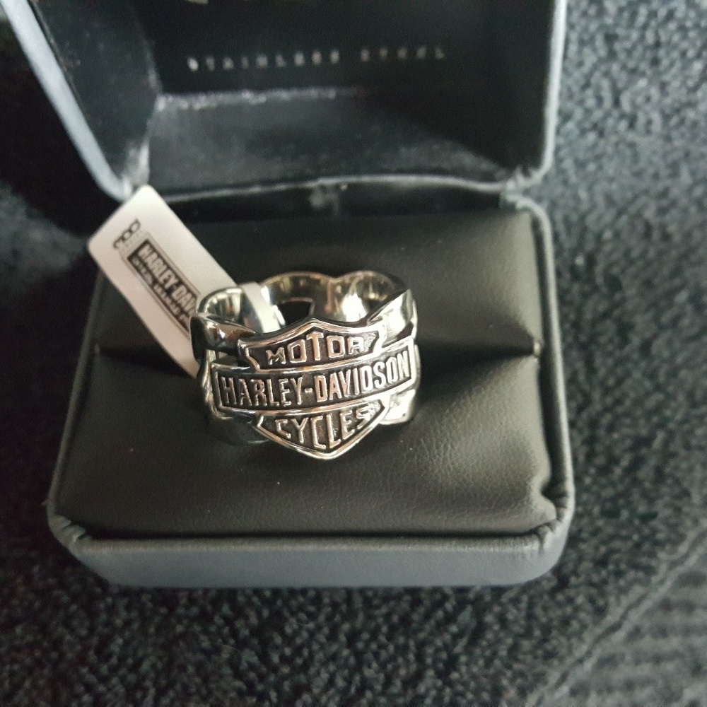 Harley-Davidson Shield chain men's ring size 12
